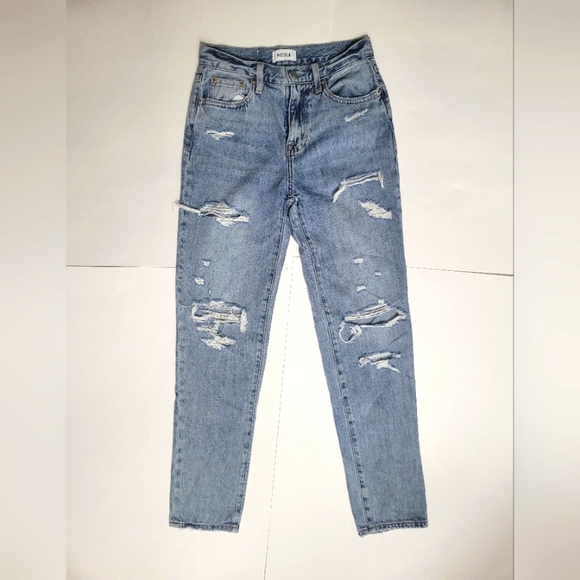 PISTOLA Blue High Rise Distressed Jeans - Picture 2 of 15